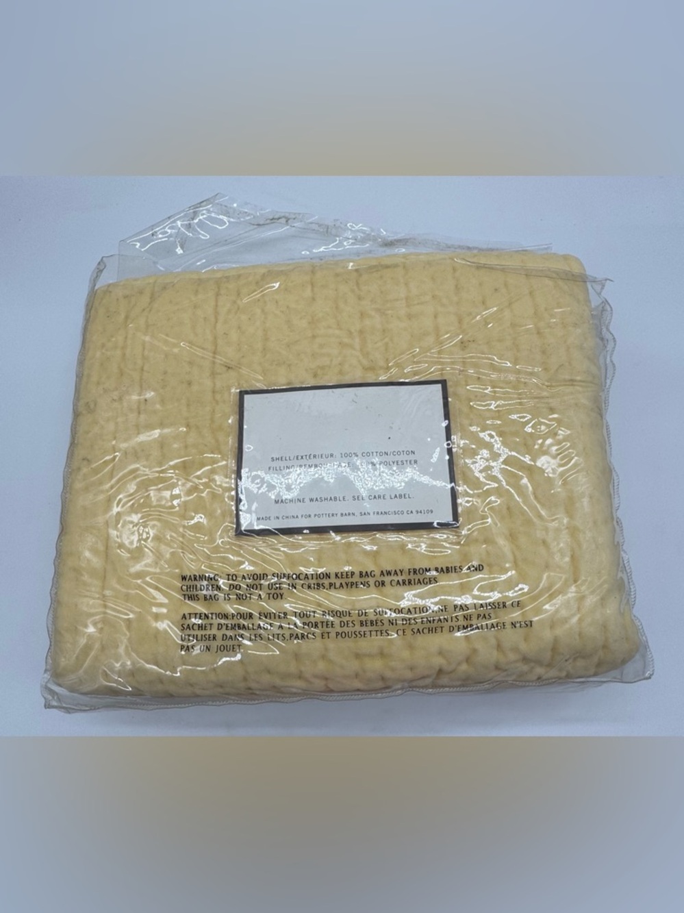 NWOT Pottery Barn Yellow Pillow Sham